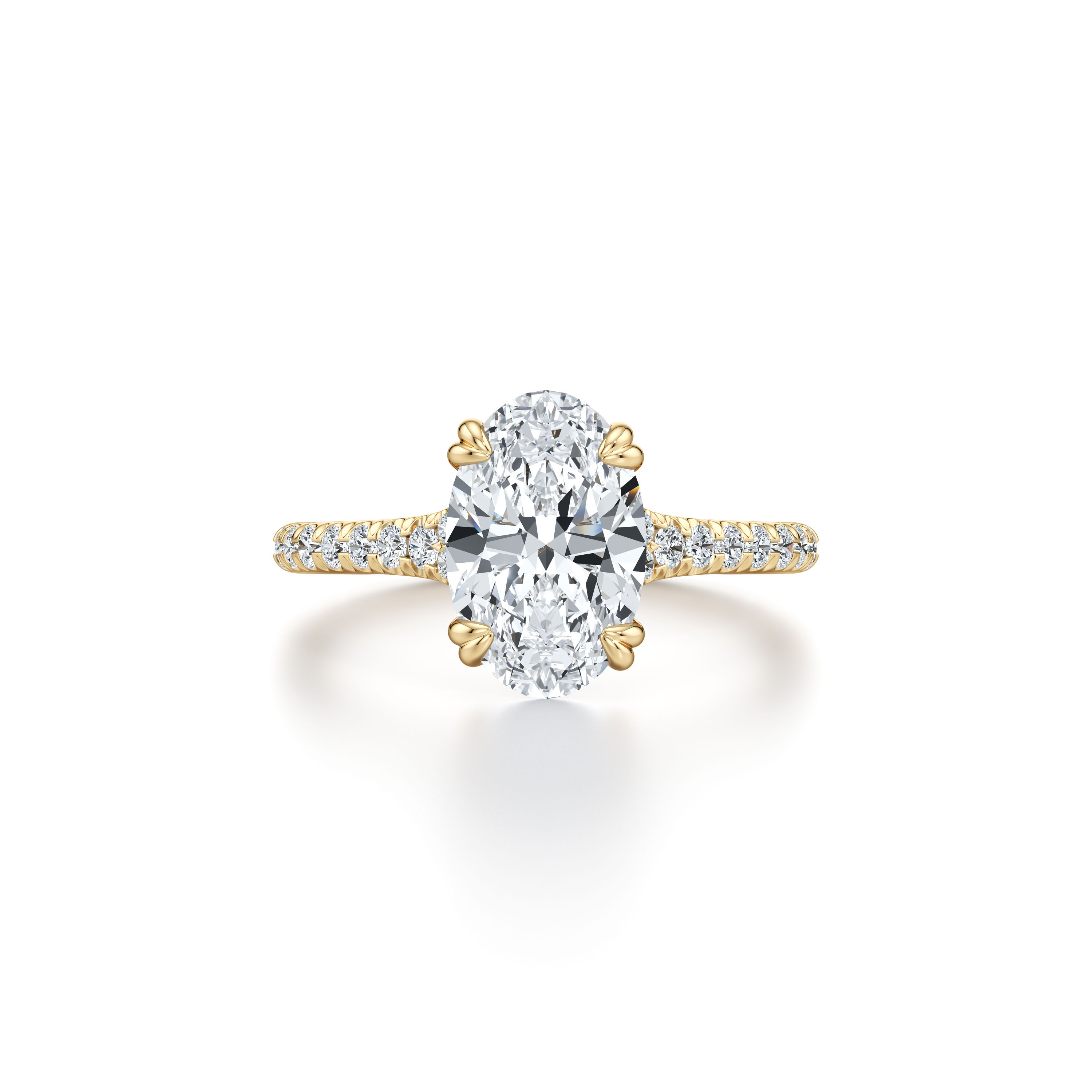 1.50 CT Oval in the Modern Pave with Bridge