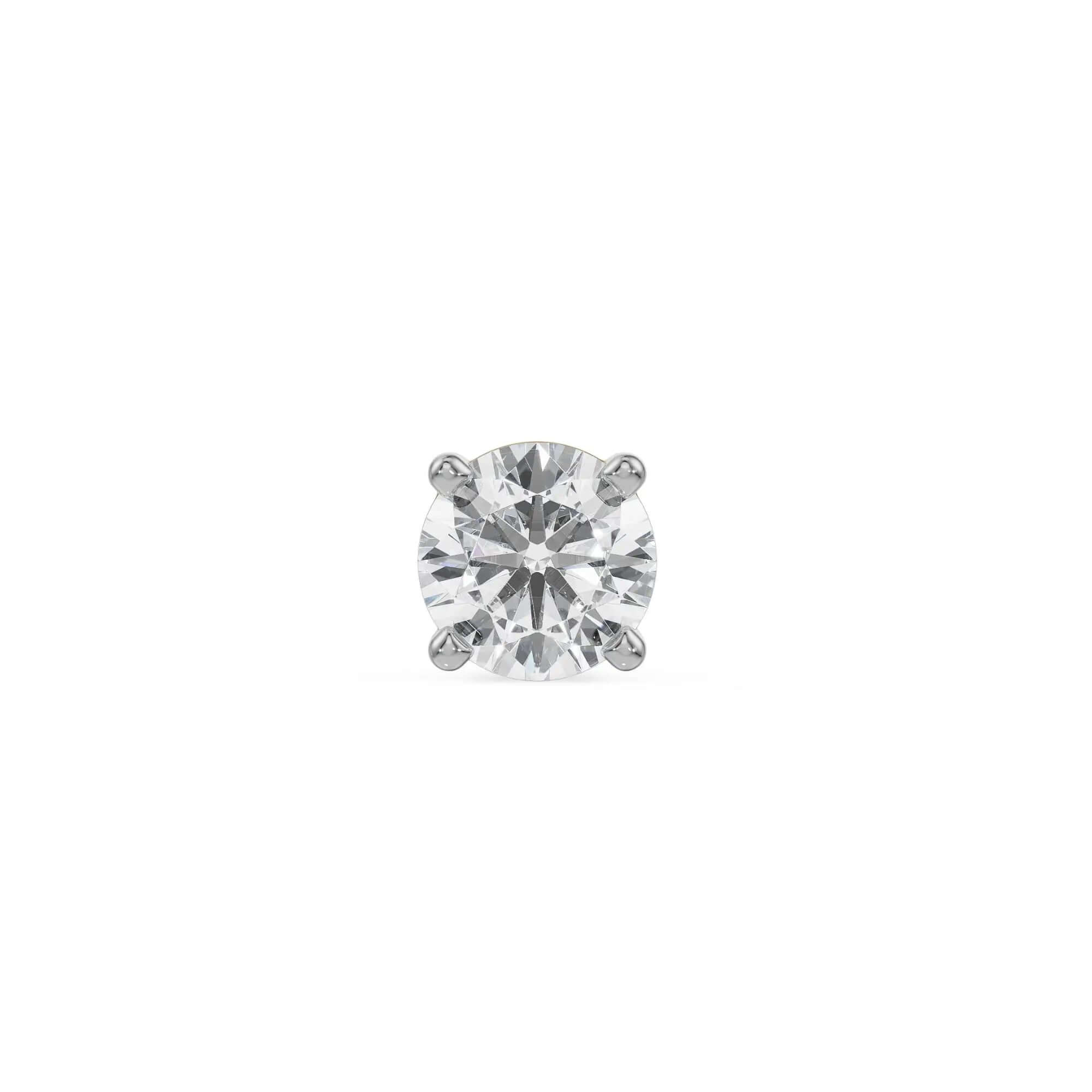 1.00 CT Oscar Round Cut Lab Diamond Men's Stud