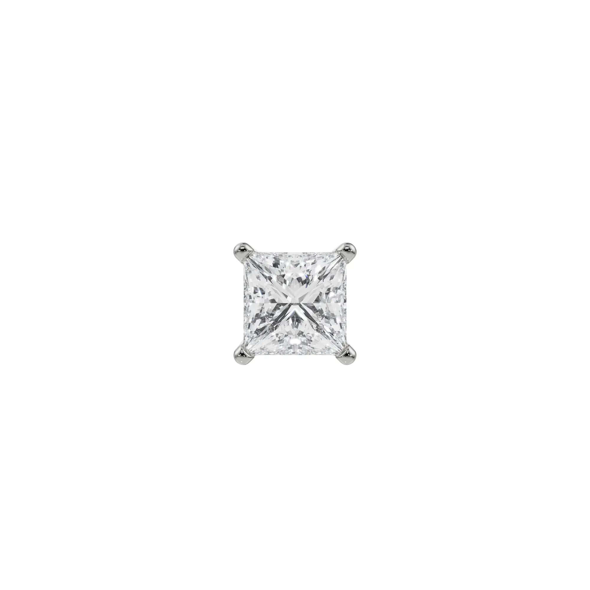 0.50 CT Harry Princess Cut Lab Diamond Men's Stud
