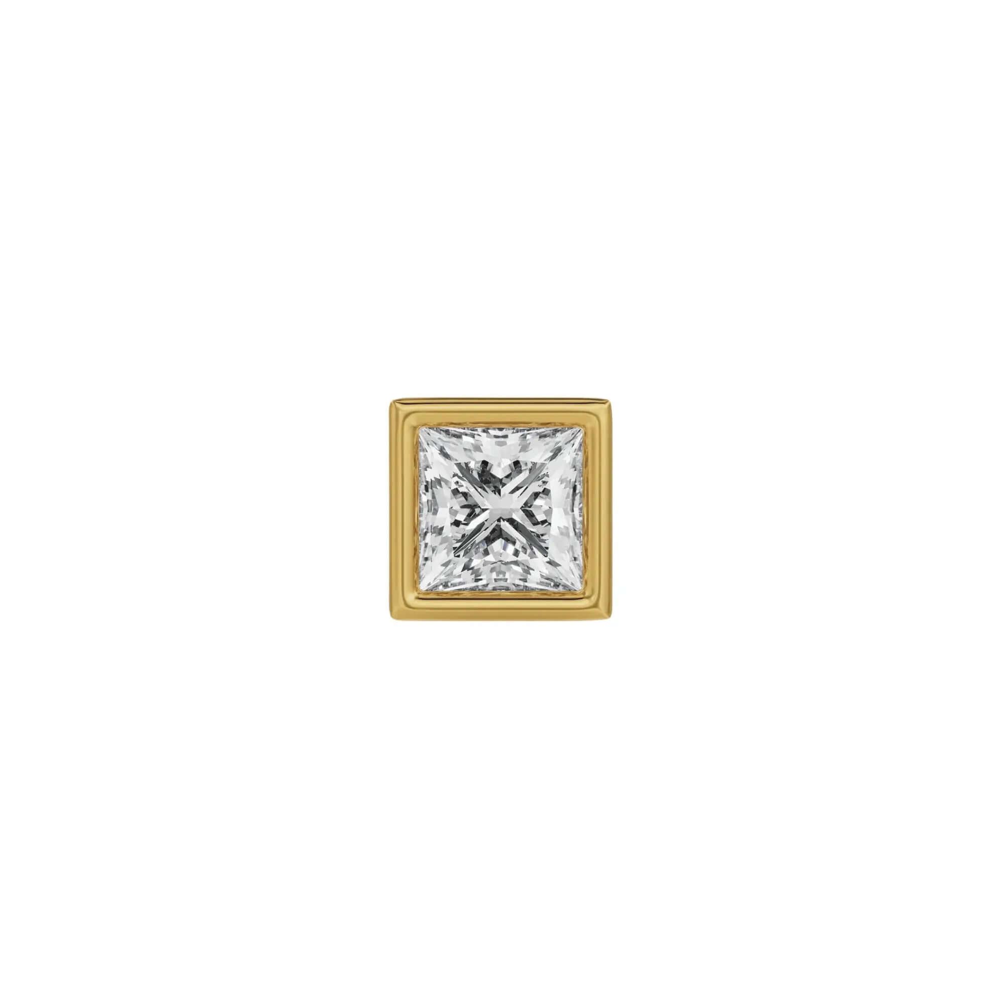 0.25 CT Levi Princess Cut Lab Diamond Men's Stud