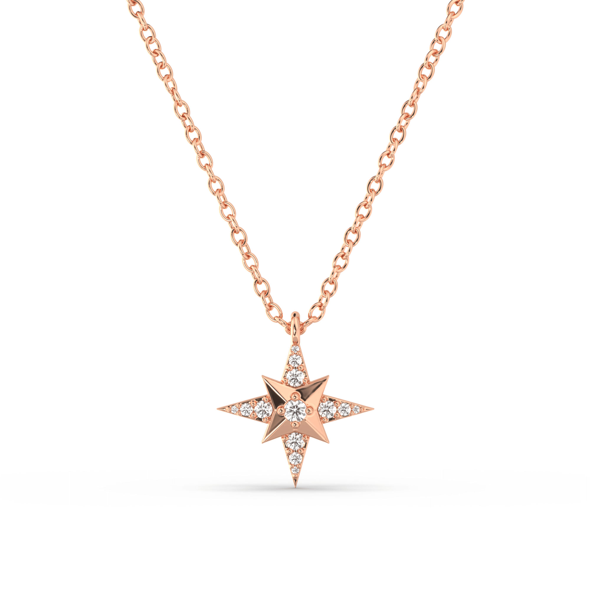 Aria's Polaris Star Diamond Necklace
