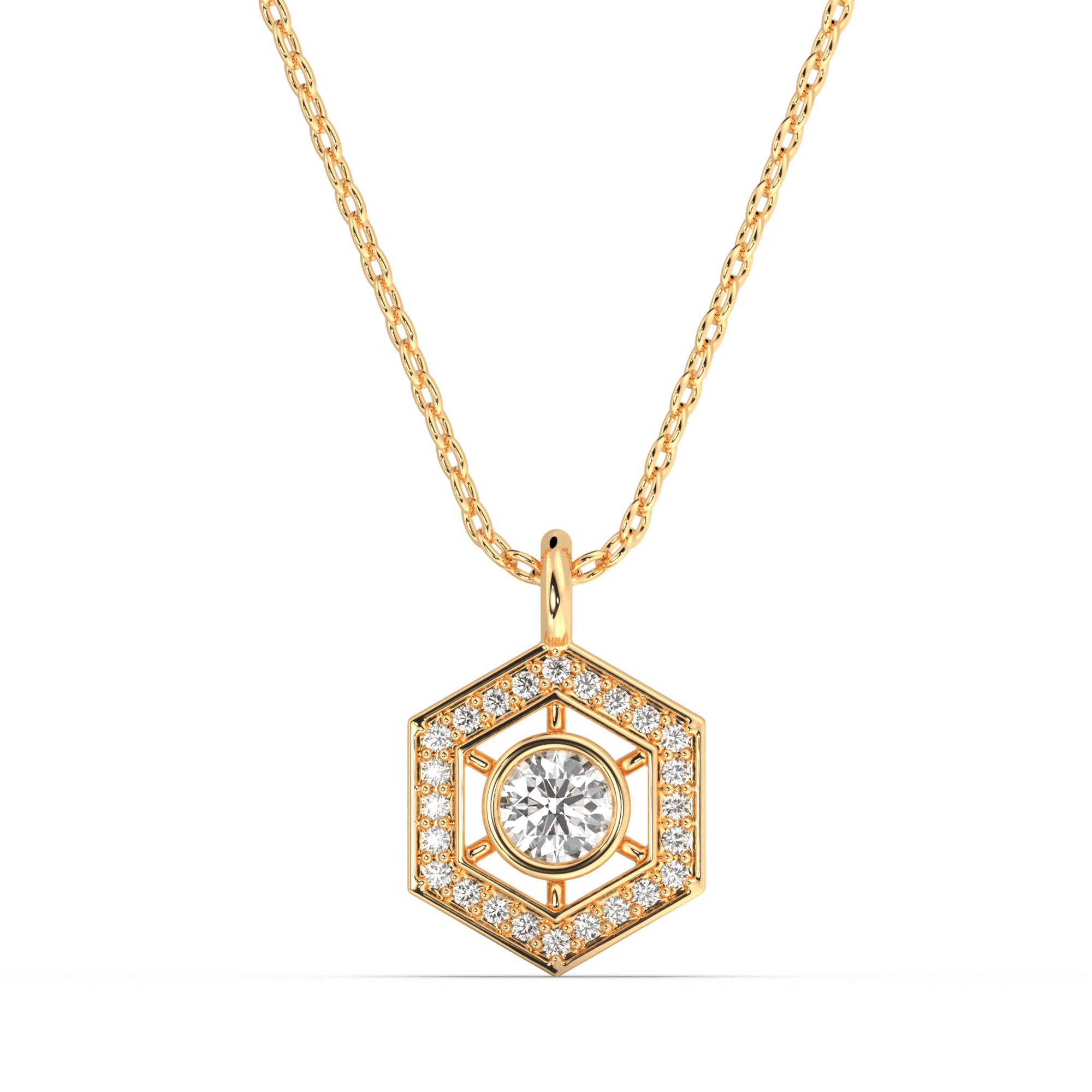 Lia's Solitaire Diamond Pendant