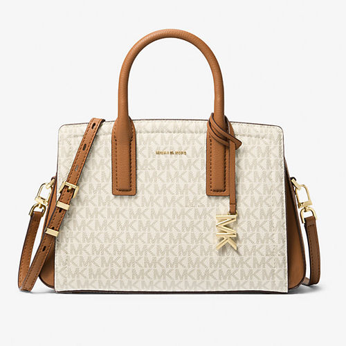 Rent-To-Own Michael Kors Laila Small Satchel - Vanilla with Acorn