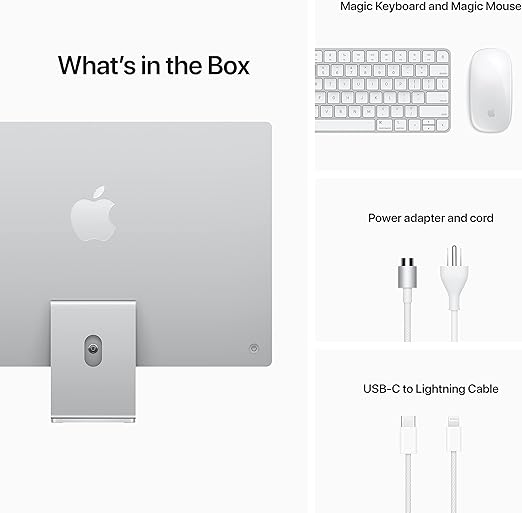 iMac / M1 / US keyboard / 512GB / シルバー Buy iMac, 24-inch, M4 Chip, 8-core CPU, 8-core GPU, Silver, Stand