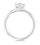 1 ctw Round Cut Lab Grown Diamond Solitaire Ring in 10K White Gold- Size 5