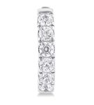 1 Ctw Round Cut Lab Grown Diamond Huggie Earrings in 10K White Gold