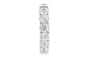 1 Ctw Round Cut Lab Grown Diamond Huggie Earrings in 10K White Gold