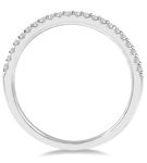 1/10 Ctw Round Cut Lab Grown Diamond Wedding Band in 10K White Gold - Size 5