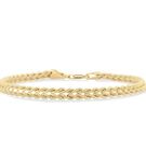 Solid Rope Bracelet Chain 7.25” in 10kt Yellow Gold