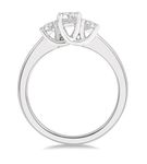 1/2 ctw Round Cut Lab Grown Diamond Three-Stone Ring in 10K White Gold - Size 5