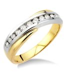 1/3 Ctw Round Cut Diamond Women's Ring in 10K Yellow Gold - Size 5