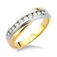 1/3 Ctw Round Cut Diamond Women's Ring in 10K Yellow Gold - Size 5