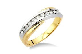 1/3 Ctw Round Cut Diamond Women's Ring in 10K Yellow Gold - Size 5