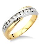 1/3 Ctw Round Cut Diamond Men's Ring in 10K Yellow Gold - Size 9