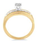1/8 Ctw Round Cut Diamond Engagement Ring in 10K Yellow Gold - Size 5