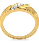 1/8 Ctw Round Cut Diamond Men's Ring in 10K Yellow Gold - Size 9