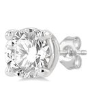 1 1/2 Ctw Round Cut Lab Grown Diamond Stud Earring in 10K White Gold