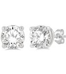 1 1/2 Ctw Round Cut Lab Grown Diamond Stud Earring in 10K White Gold