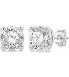 1/2 ctw Round Cut Lab Grown Diamond Stud Earring in 10K White Gold