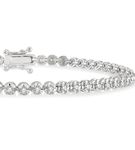 1 ctw Round Cut Lab Grown Diamond Illusion Bracelet in 10K White Gold