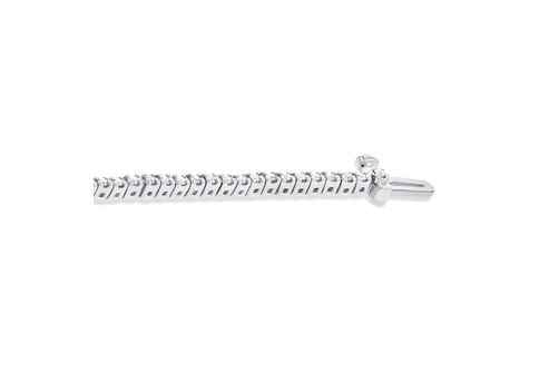 1 Ctw Round Cut Lab Grown Diamond Tennis Bracelet in 10K White Gold