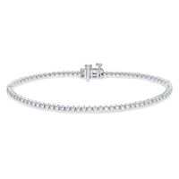 1 Ctw Round Cut Lab Grown Diamond Tennis Bracelet in 10K White Gold