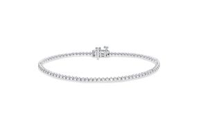 1 Ctw Round Cut Lab Grown Diamond Tennis Bracelet in 10K White Gold