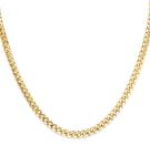 SEMI-SOLID CUBAN CHAIN 20 INCH 4.5MM with a LOBSTER LOCK in 10KT YELLOW GOLD