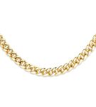 SEMI-SOLID CUBAN CHAIN 20 INCH 4.5MM with a LOBSTER LOCK in 10KT YELLOW GOLD