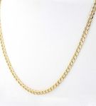 LITE CURB CHAIN 24 INCH 4.4MM with a LOBSTER LOCK in 10KT YELLOW GOLD (HOLLOW)