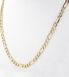 LITE FIGARO CHAIN 24 INCH 5.6MM with a LOBSTER LOCK IN 10KT YELLOW GOLD (HOLLOW)