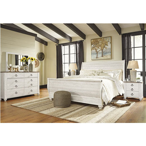 Rent-To-Own Signature Design by Ashley Willowton King Sleigh Bed 