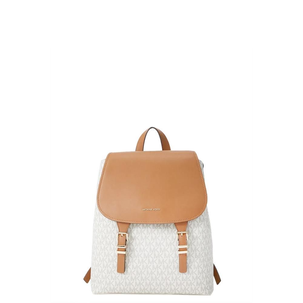 Rent-To-Own Michael Kors Quinn Medium Flap Backpack - Vanilla with