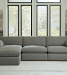 Benchcraft Elyza 3-Piece Sectional with Chaise-Smoke