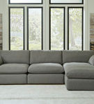Benchcraft Elyza 3-Piece Sectional with Chaise-Smoke