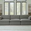 Benchcraft Elyza 3-Piece Sectional Sofa-Smoke