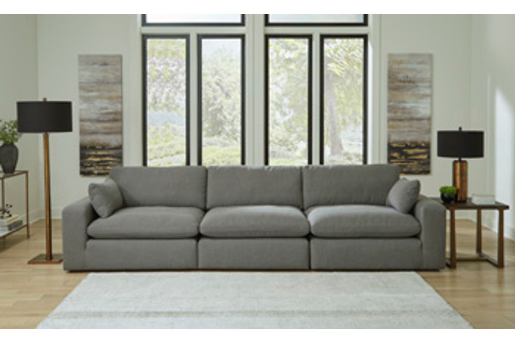 Benchcraft Elyza 3-Piece Sectional Sofa-Smoke