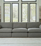 Benchcraft Elyza 3-Piece Sectional Sofa-Smoke