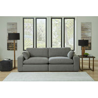 Benchcraft Elyza 2-Piece Sectional Loveseat-Smoke