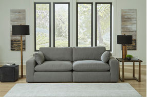 Benchcraft Elyza 2-Piece Sectional Loveseat-Smoke