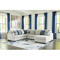 Benchcraft Lowder 4-Piece Sectional with Chaise-Stone