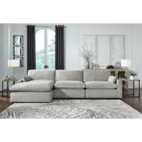 Signature Design by Ashley Sophie 3-Piece Sectional with Chaise-Gray