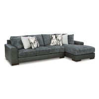 Signature Design by Ashley Larkstone 2-Piece Sectional with Chaise-Pewter