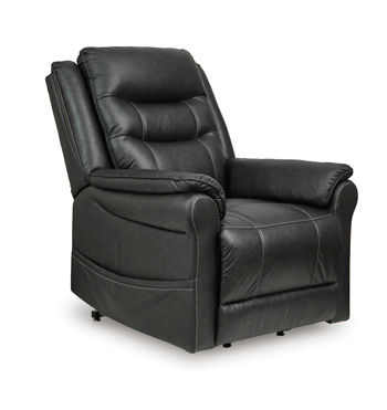 Signature Design by Ashley Oatman Power Lift Recliner-Carbon