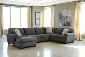 Benchcraft Ambee 3-Piece Sectional with Chaise-Slate