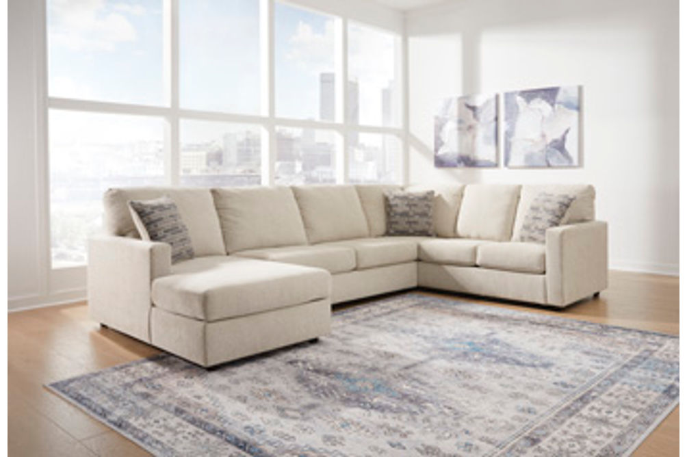 Signature Design by Ashley Edenfield 3-Piece Sectional with Chaise-Linen