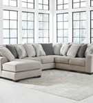 Benchcraft Ardsley 4-Piece Sectional with Chaise-Pewter