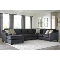 Signature Design by Ashley Eltmann 4-Piece Sectional with Chaise-Slate