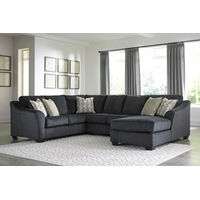 Signature Design by Ashley Eltmann 3-Piece Sectional with Chaise-Slate