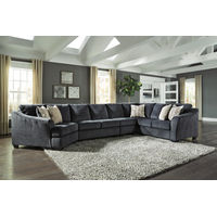 Signature Design by Ashley Eltmann 4-Piece Sectional with Cuddler-Slate